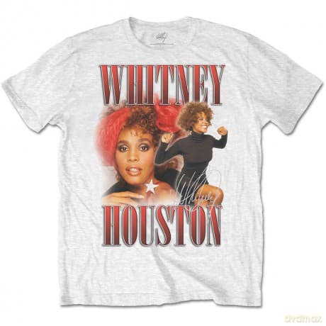 Whitney Houston: Unisex T-Shirt: 90s Homage (White) (Small)