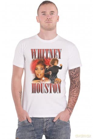 Whitney Houston: Unisex T-Shirt: 90s Homage (White) (X-Large)