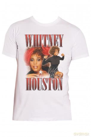 Whitney Houston: Unisex T-Shirt: 90s Homage (White) (X-Large)