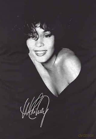 Whitney Houston: Unisex T-Shirt: B&W Photo (Black) (Small)