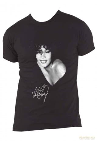 Whitney Houston: Unisex T-Shirt: B&W Photo (Black) (Small)