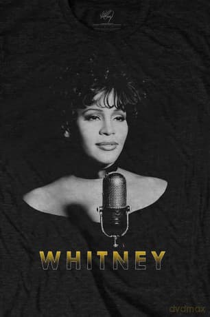 Whitney Houston: Unisex T-Shirt: Black & White Photo (Black) (XX-Large)