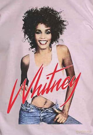 Whitney Houston: Unisex T-Shirt: Wanna Dance Photo (White) (Medium)