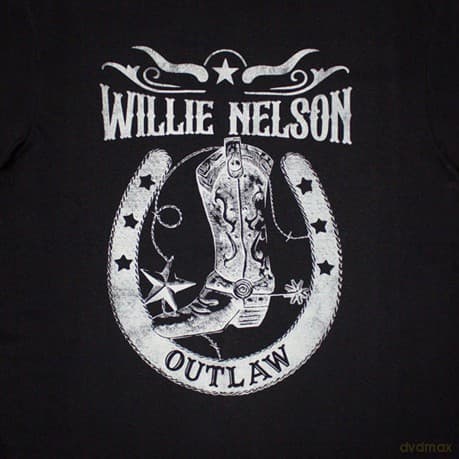 Willie Nelson: Unisex Oversized Boxy T-Shirt: Outlaw (Black) (XX-Large)