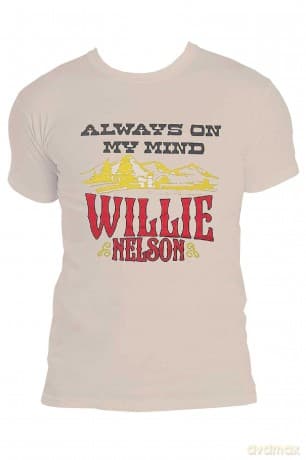 Willie Nelson: Unisex T-Shirt: Always On My Mind (Natural) (Large)
