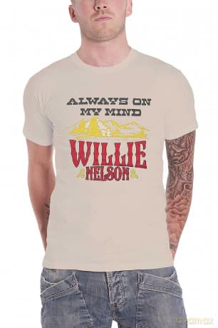Willie Nelson: Unisex T-Shirt: Always On My Mind (Natural) (Small)