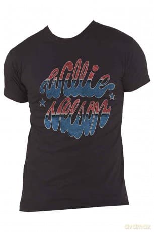 Willie Nelson: Unisex T-Shirt: Americana (Black) (Small)