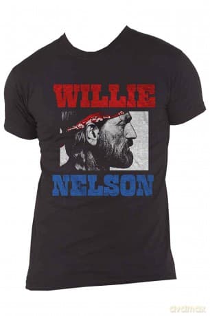 Willie Nelson: Unisex T-Shirt: Stare (Black) (X-Large)
