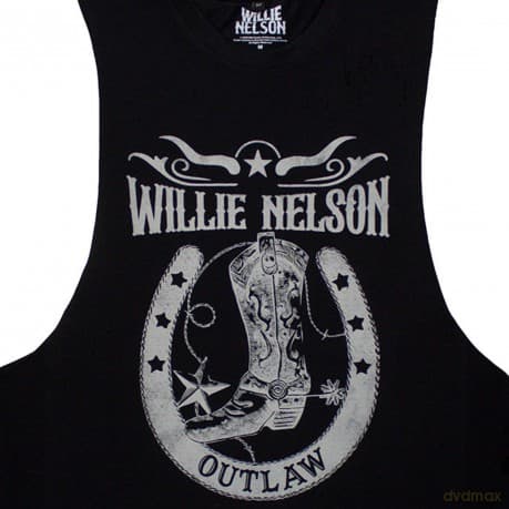 Willie Nelson: Unisex Vest T-Shirt: Outlaw (Black) (Large)
