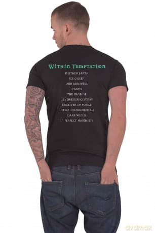 Within Temptation: Unisex T-Shirt: Mother Earth (Black) (Back Print) (Medium)