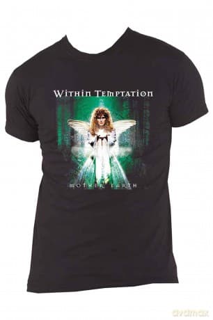 Within Temptation: Unisex T-Shirt: Mother Earth (Black) (Back Print) (Small)