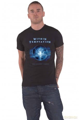Within Temptation: Unisex T-Shirt: Silent Force Tracks (Black) (Back Print) (Medium)