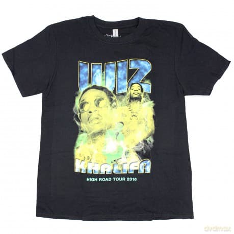 Wiz Khalifa: Unisex T-Shirt: 90's (Black) (Back Print) (X-Large)