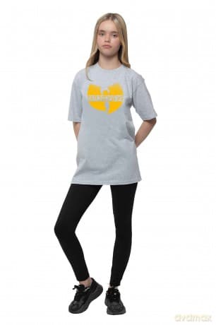 Wu-Tang Clan: Kids T-Shirt: Logo (Heather Grey) (11-12 Years)
