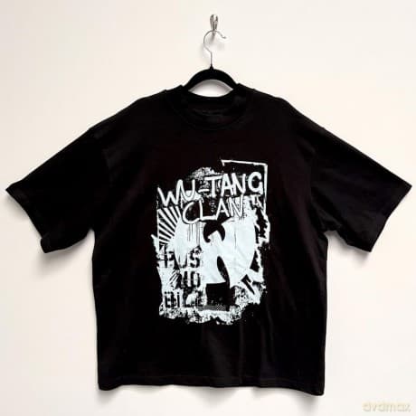 Wu-Tang Clan: Unisex Oversized Boxy T-Shirt: Graffiti (Black) (X-Large)