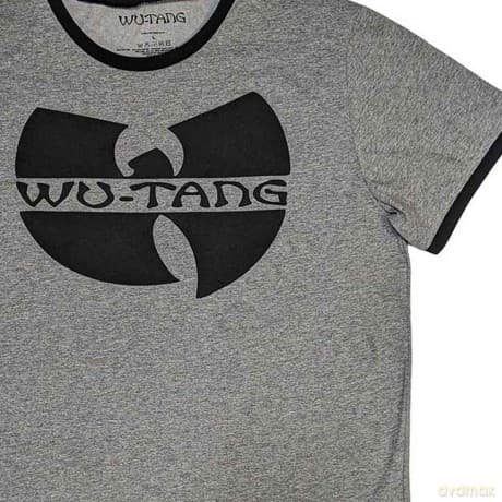 Wu-Tang Clan: Unisex Ringer T-Shirt: Logo (Grey) (X-Large)