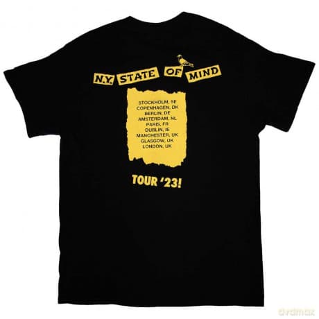 Wu-Tang Clan: Unisex T-Shirt: Tour '23 NY State Of Mind (Black) (Back Print & Ex-Tour) (Medium)