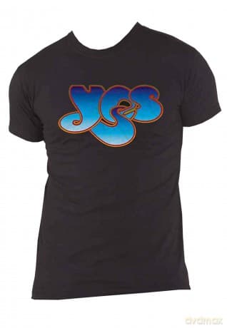 Yes: Unisex T-Shirt: Classic Blue Logo (Black) (Small)