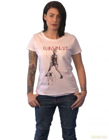 Yungblud: Ladies T-Shirt: Strawberry Lipstick (White) (X-Small)