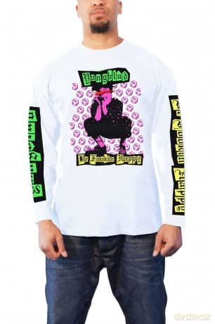 Yungblud: Unisex Long Sleeve T-Shirt: Punker (White) (Back & Sleeve Print) (Small)