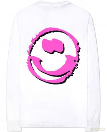Yungblud: Unisex Long Sleeve T-Shirt: Punker (White) (Back & Sleeve Print) (X-Small)