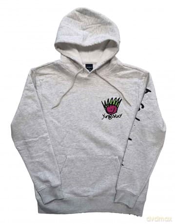 Yungblud: Unisex Pullover Hoodie: Face (Off White) (Back Print) (XX-Large)