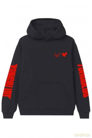Yungblud: Unisex Pullover Hoodie: R-U-OK? (Black) (Back Print) (Medium)