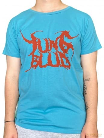 Yungblud: Unisex T-Shirt: DEADHAPPY (Light Blue) (Back Print) (Large)