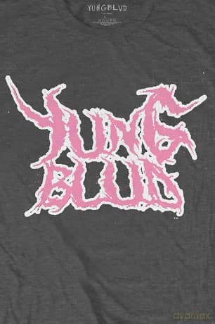 Yungblud: Unisex T-Shirt: DEADHAPPY Pink (Charcoal Grey) (Back Print) (Small)