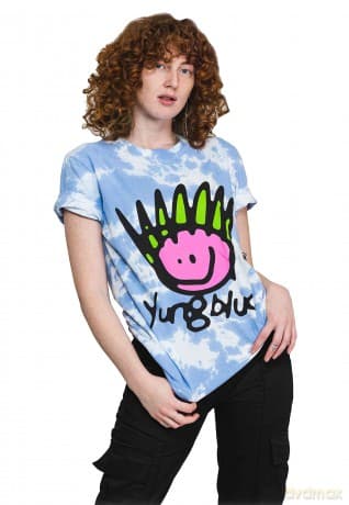 Yungblud: Unisex T-Shirt: Face (Blue) (Wash Collection) (X-Large)