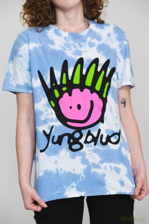 Yungblud: Unisex T-Shirt: Face (Blue) (Wash Collection) (X-Large)
