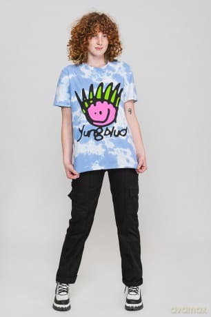 Yungblud: Unisex T-Shirt: Face (Blue) (Wash Collection) (XX-Large)