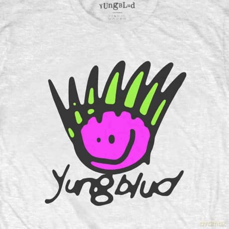 Yungblud: Unisex T-Shirt: Face (White) (Back Print) (Large)