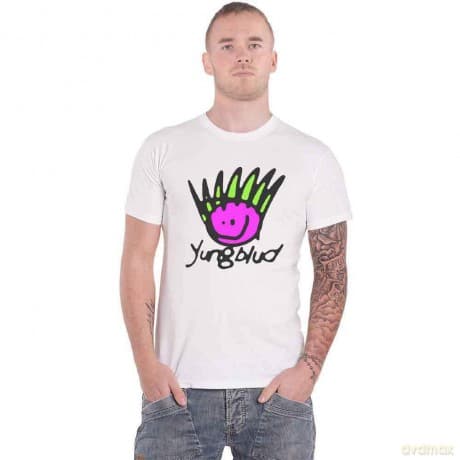 Yungblud: Unisex T-Shirt: Face (White) (Back Print) (XX-Large)