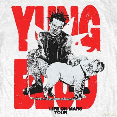Yungblud: Unisex T-Shirt: Life on Mars Tour (White) (Large)