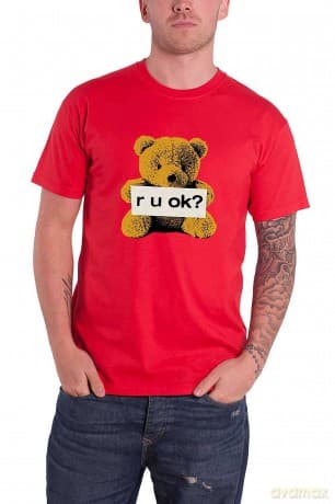 Yungblud: Unisex T-Shirt: R-U-OK? (Red) (Large)