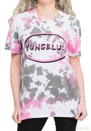 Yungblud: Unisex T-Shirt: Scratch Logo Oval (Grey) (Wash Collection) (Large)