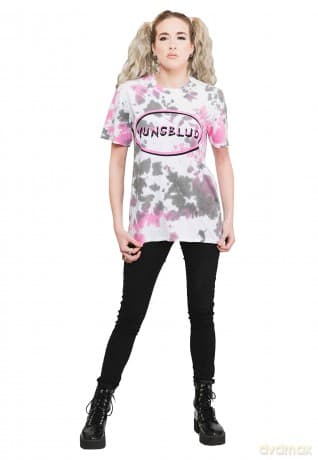 Yungblud: Unisex T-Shirt: Scratch Logo Oval (Grey) (Wash Collection) (Large)