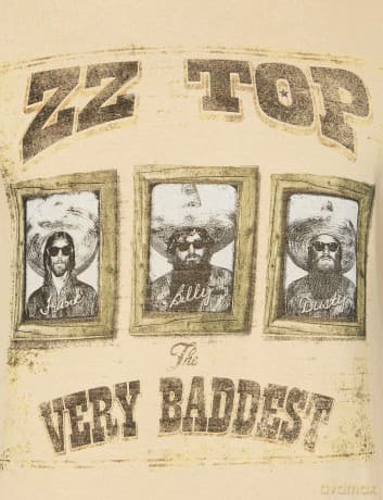 ZZ Top: Unisex T-Shirt: Very Baddest (Sand) (Medium)
