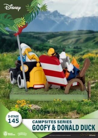 Disney D-Stage Campsite Series PVC Diorama Goofy & Donald Duck 10 cm