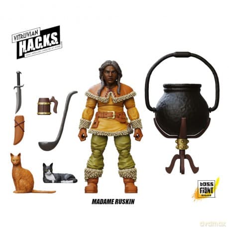 Vitruvian H.A.C.K.S. Action Figure Dwarf Tavern Keeper Madame Ruskin