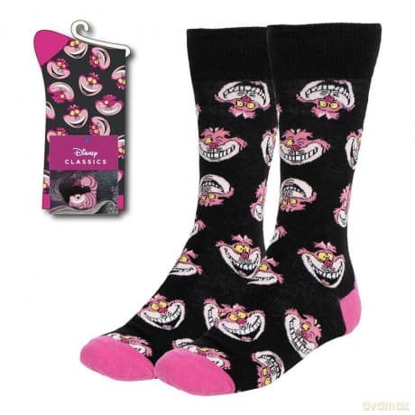 Disney Socks Alice in Wonderland Cheshire Cat Faces 36-43