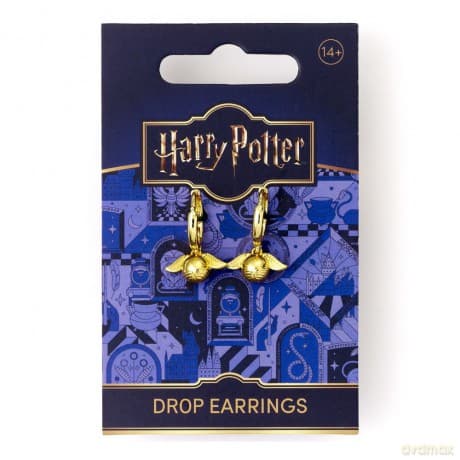 Harry Potter Earrings Golden Snitch (Golden Tone)