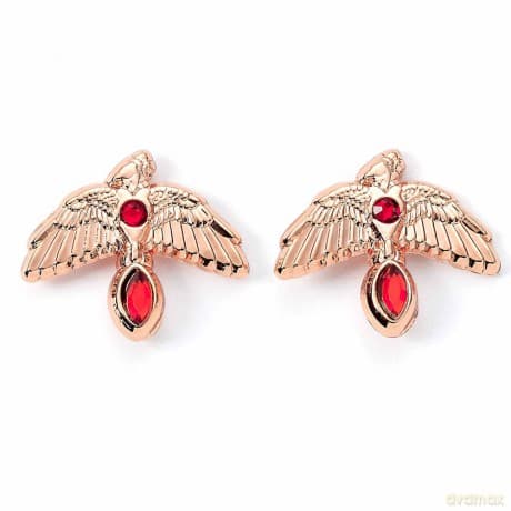 Harry Potter Earrings Fawkes (Gold plated)