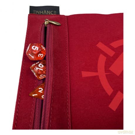 Enhance Tabletop Roll on a Scroll Bag with Dice Red
