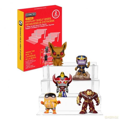 Evoretro Acrylic Shelf Riser 2-Pack RS9