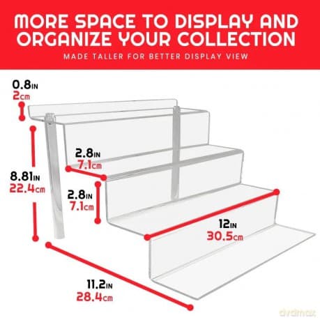 Evoretro Acrylic Shelf Riser 2-Pack RS9