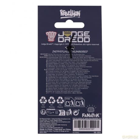 2000 AD Keychain Judge Dredd Badge Limited Edition