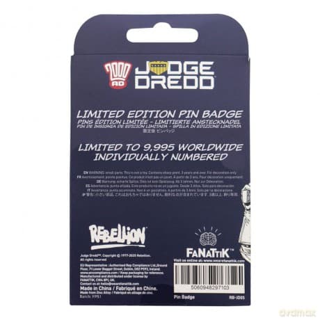 2000 AD Pin Badge Judge Dredd You're Next Punk Limited Edition