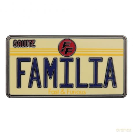 Fast & Furious Pin Badge Familia License Plate